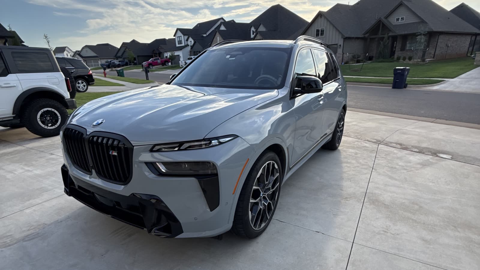 BMW X7 at golden hour after a full mobile detail in the Oklahoma City metro