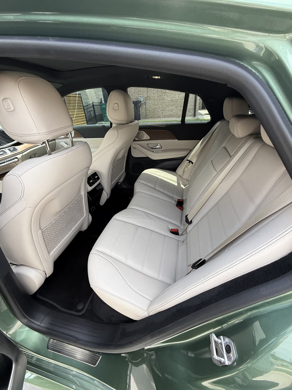 Mercedes GLE cabin through the open door after interior detail in Oklahoma City metro